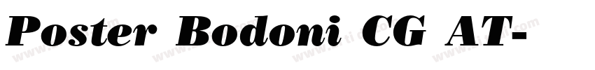 Poster Bodoni CG AT字体转换